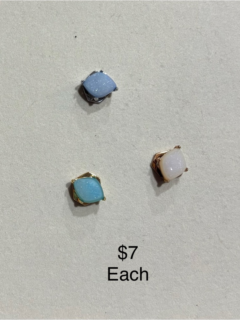 KEEP Collective Druzy Stones - Light Blue, Blue, Cream